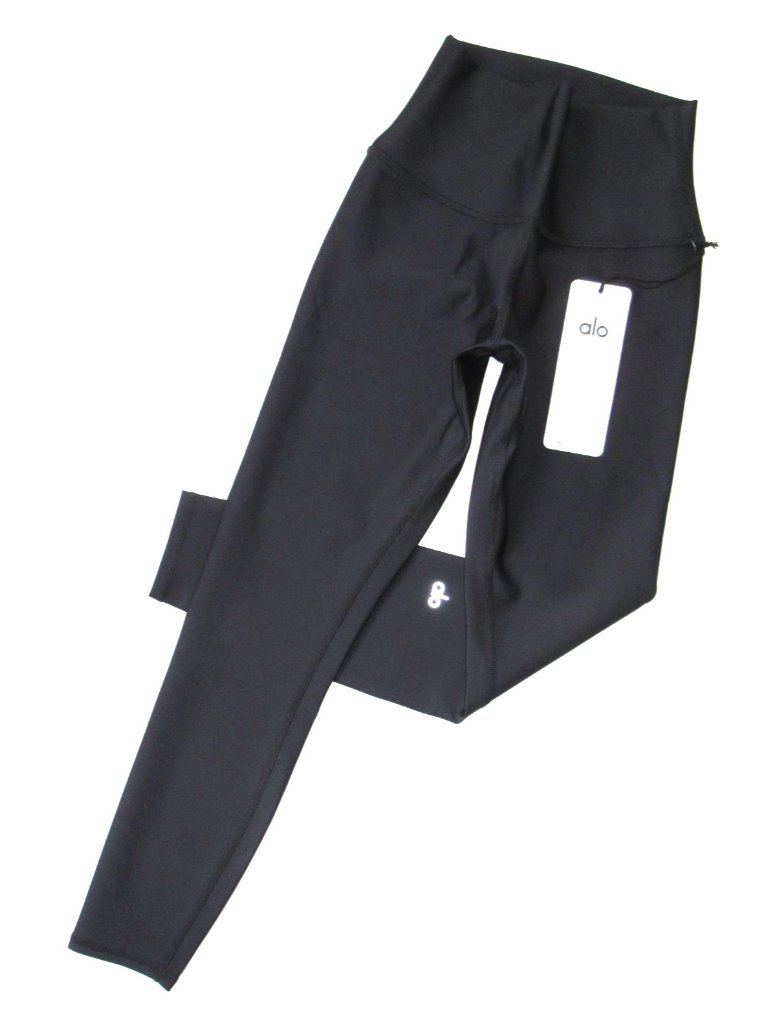 Nwt Alo Yoga 7/8 High-Waist Airlift Legging In Black Stretch Workout Xs